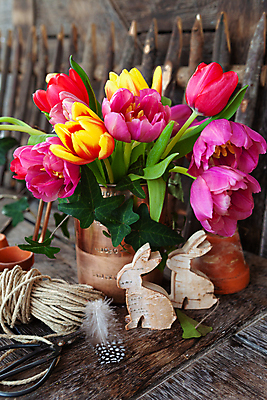 포토 JPG 해외이미지 꽃 화분 봄꽃 사람없음 튤립 토끼 원예 노끈 심기 해외포토 식물 줄 포유류 모션 취미 반려동물 봄 파일형식 이미지허브