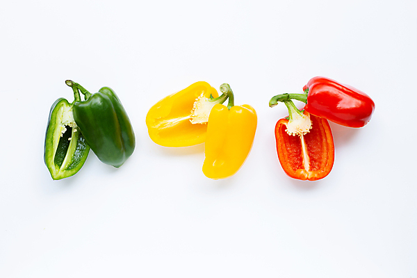 포토 JPG 해외이미지 백그라운드 채소 식재료 단면 피망 파프리카 실내 사람없음 신선 흰배경 슬라이스 해외포토 내부 흰색 파일형식 이미지허브