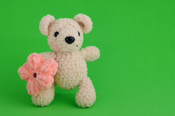 포토 JPG 해외이미지 꽃 실내 사람없음 곰인형 뜨개질 초록배경 해외포토 식물 인형 백그라운드 취미 내부 초록색 파일형식 이미지허브