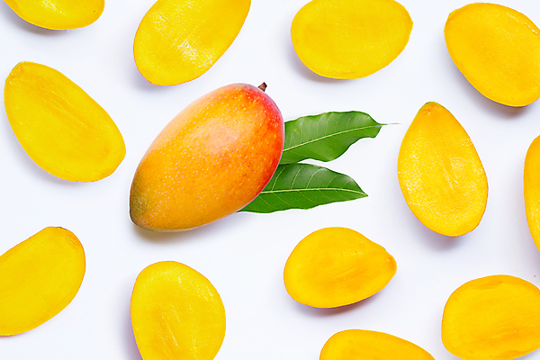 포토 JPG 해외이미지 잎 단면 실내 사람없음 열대과일 흰배경 슬라이스 망고 애플망고 해외포토 식물 백그라운드 과일 내부 흰색 파일형식 이미지허브