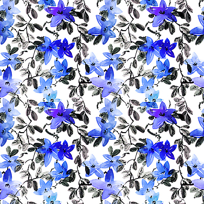 포토 JPG 해외이미지 꽃잎 꽃 백그라운드 잎 패턴 일러스트 캘리그라피 붓터치 수채화 수묵화 미술 사람없음 파란색 동양화 번짐 해외일러스트 식물 컬러 무늬 문화예술 파일형식 효과 이미지허브