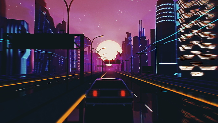 EPS 해외이미지 실루엣 도로 가로등 일러스트 자동차 사람없음 건물 빛 태양 고층빌딩 도시 네온 스카이라인 해외일러스트 자연요소 건축물 공공시설 길 육상교통 교통시설 촬영기법 빌딩 파일형식 벡터 이미지허브