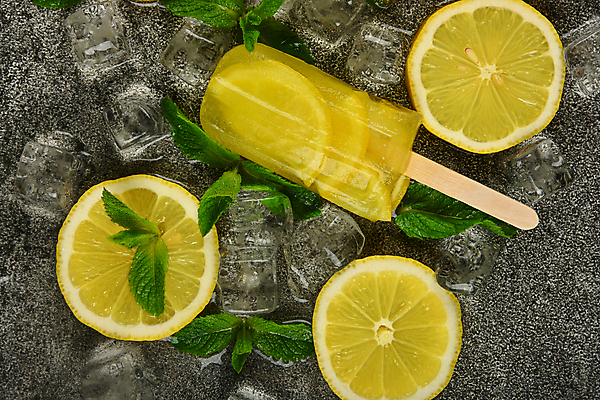 포토 JPG 해외이미지 아이스크림 사람없음 노란색 얼음 시원함 허브 막대아이스크림 해외포토 자연요소 식물 컬러 디저트 파일형식 이미지허브