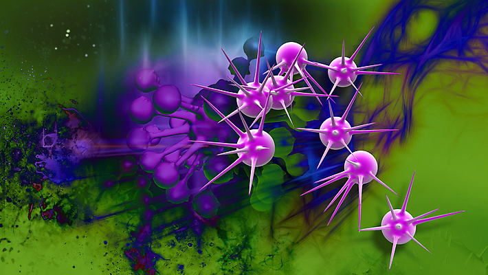 포토 JPG 해외이미지 일러스트 세포 건강 사람없음 파란색 3D 디지털 바이러스 질병 만들기 암 박테리아 종양 해외일러스트 컬러 의학 모션 디지털합성 파일형식 이미지허브