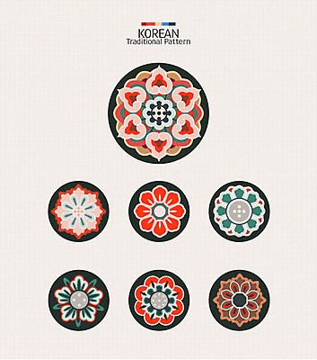 한국문화 한국전통 패턴 일러스트 사람없음 전통무늬 전통문양 원형 화려 와당문양 와당 국내일러스트 AI파일 도형 동양문화 전통 문양 컨셉 무늬 한국 파일형식 벡터