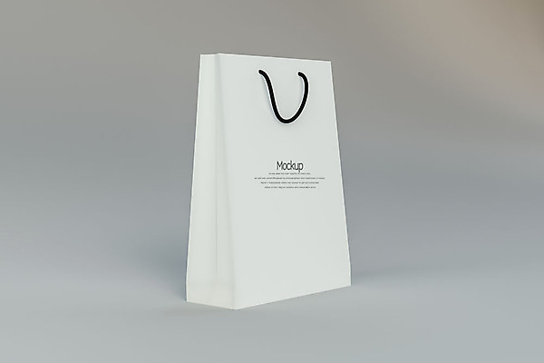 PSD 편집이미지 종이 회색배경 사람없음 쇼핑 한개 쇼핑백 3D소스 3D 디지털합성 목업 편집3D 1 백그라운드 가방 회색 파일형식