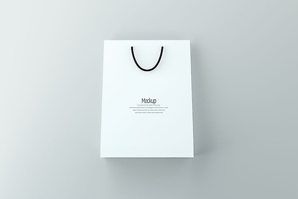 PSD 편집이미지 종이 회색배경 사람없음 쇼핑 한개 쇼핑백 3D소스 3D 디지털합성 목업 편집3D 1 백그라운드 가방 회색 파일형식