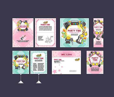 템플릿 배너 배너템플릿 조명 사람없음 세트 선글라스 파티 현수막 일렉기타 마이크 엽서 초대장 오디오 약도 소봉투 행사세트 행사템플릿 AI파일 안경 음향기기 지도 편지봉투 카드_감사 이벤트 전자제품 기타 편지 파일형식 벡터