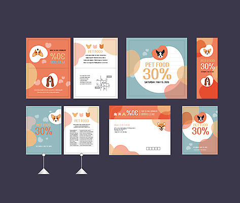 동물 템플릿 배너 배너템플릿 음식 여러마리 이벤트 사람없음 반려동물 세트 세일 현수막 강아지 엽서 초대장 약도 반려 소봉투 행사세트 행사템플릿 AI파일 다수 지도 편지봉투 카드_감사 개 편지 파일형식 벡터