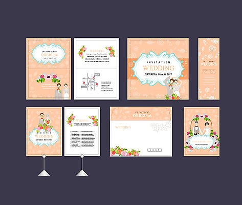 템플릿 배너 배너템플릿 여자 남자 결혼 사람 이벤트 여러명 성인 세트 현수막 청첩장 엽서 초대장 약도 소봉투 행사세트 행사템플릿 AI파일 다수 지도 편지봉투 카드_감사 편지 파일형식 벡터