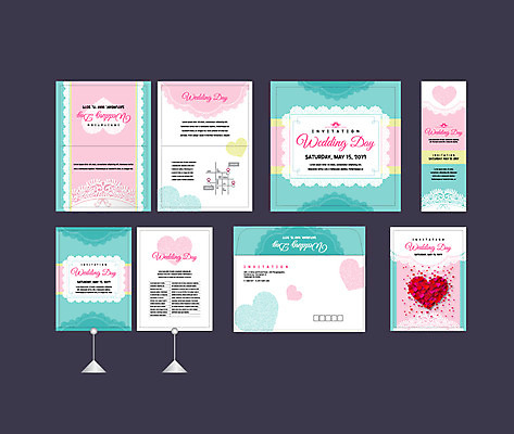 템플릿 배너 배너템플릿 결혼 이벤트 사람없음 세트 현수막 청첩장 엽서 초대장 약도 하트꽃 소봉투 행사세트 행사템플릿 AI파일 꽃 지도 편지봉투 카드_감사 편지 파일형식 벡터