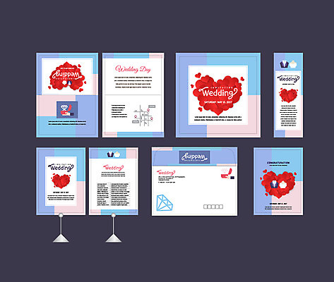 템플릿 배너 배너템플릿 결혼 이벤트 사람없음 세트 현수막 하트 청첩장 엽서 초대장 약도 소봉투 행사세트 행사템플릿 AI파일 모양 지도 편지봉투 카드_감사 편지 파일형식 벡터