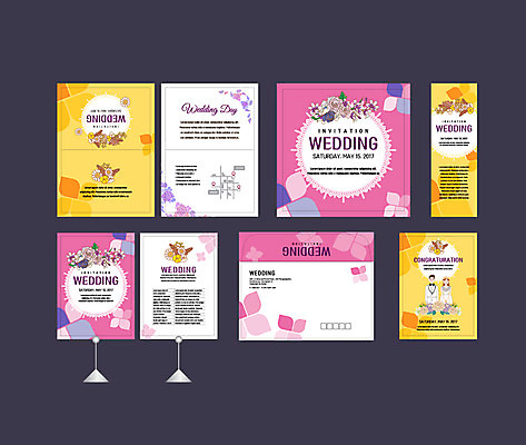 템플릿 배너 배너템플릿 여자 남자 꽃 결혼 사람 이벤트 성인 두명 세트 현수막 청첩장 엽서 초대장 약도 소봉투 행사세트 행사템플릿 AI파일 식물 지도 편지봉투 카드_감사 편지 파일형식 벡터