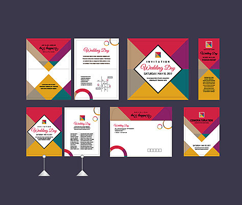 템플릿 배너 배너템플릿 결혼 이벤트 사람없음 세트 컬러풀 현수막 청첩장 엽서 초대장 마름모 약도 소봉투 행사세트 행사템플릿 AI파일 도형 컬러 지도 편지봉투 카드_감사 편지 파일형식 벡터