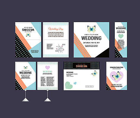 템플릿 배너 배너템플릿 나비 결혼 이벤트 사람없음 세트 컬러풀 현수막 하트 청첩장 엽서 초대장 약도 소봉투 행사세트 행사템플릿 AI파일 모양 컬러 곤충 지도 편지봉투 카드_감사 편지 파일형식 벡터
