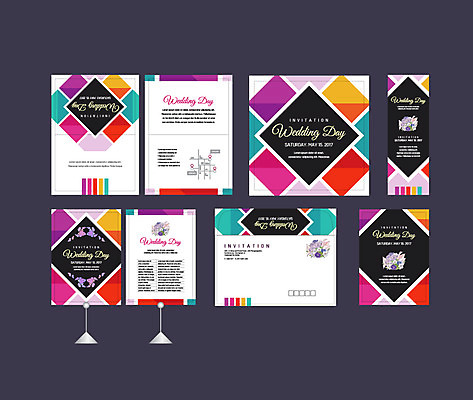 템플릿 배너 배너템플릿 꽃 결혼 이벤트 사람없음 세트 컬러풀 현수막 청첩장 엽서 초대장 마름모 약도 소봉투 행사세트 행사템플릿 AI파일 도형 식물 컬러 지도 편지봉투 카드_감사 편지 파일형식 벡터