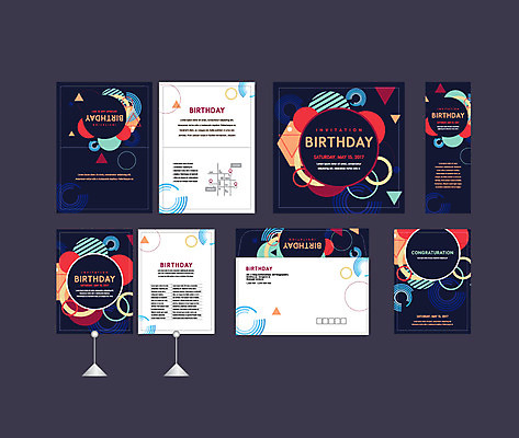 템플릿 배너 배너템플릿 이벤트 사람없음 세트 컬러풀 파티 현수막 원형 생일파티 생일 엽서 초대장 약도 소봉투 행사세트 행사템플릿 AI파일 도형 기념일 컬러 지도 편지봉투 카드_감사 편지 파일형식 벡터