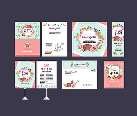 템플릿 배너 배너템플릿 악기 음악 사람없음 세트 현수막 엽서 초대장 약도 음악축제 소봉투 행사세트 행사템플릿 AI파일 지도 문화예술 편지봉투 카드_감사 축제 편지 파일형식 벡터