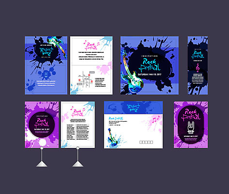 템플릿 배너 배너템플릿 이벤트 사람없음 세트 현수막 일렉기타 엽서 초대장 약도 락페스티벌 소봉투 행사세트 행사템플릿 AI파일 지도 편지봉투 카드_감사 축제 기타 편지 파일형식 벡터