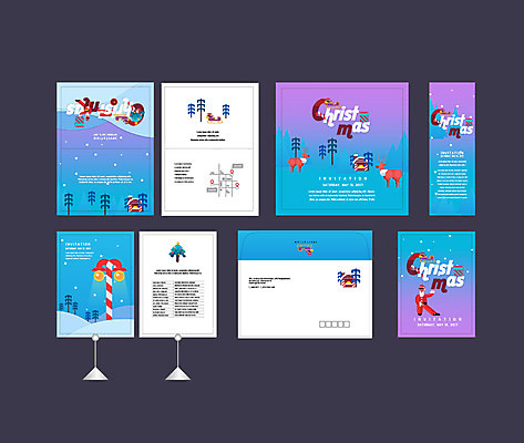 템플릿 배너 배너템플릿 노년 크리스마스 한명 사람 이벤트 성인 세트 산타클로스 보라색 루돌프 현수막 엽서 초대장 약도 소봉투 행사세트 행사템플릿 AI파일 1 기념일 컬러 지도 사슴 편지봉투 카드_감사 편지 파일형식 벡터