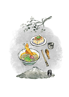 PSD 일러스트 캘리그라피 젓가락 붓터치 수채화 요리 사람없음 일본 나뭇가지 물컵 후지산 낫토 일본음식 국내일러스트 나무 아시아 음식 산 수저 컵 세계문화유산 파일형식