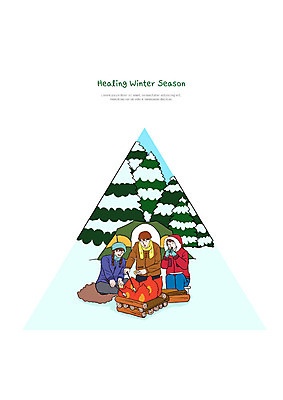 전신 PSD 나무 여자 남자 겨울 일러스트 따뜻함 텐트 사람 앉기 성인 세명 컬러풀 캠핑 눈 숲 장작 모닥불 먹기 만족 힐링 마시멜로우 겨울캠프 눈덮임 국내일러스트 자연요소 식물 계절 감정 컬러 컨셉 모션 불 레저 날씨 디저트 캠핑도구 파일형식