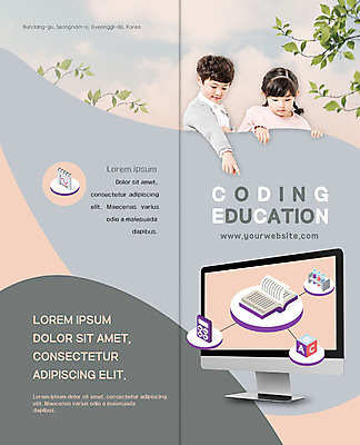 PSD 템플릿 표지디자인 북디자인 응시 출판디자인 여자 어린이교육 표지 남자 어린이 리플렛 2단접지 북커버 실험기구 사람 팜플렛 상반신 두명 책 컴퓨터 모니터 한국인 계산기 가리킴 스마트 주사위 컴퓨터교육 어린이만 코딩 이미지템플릿 시선 교육 과학 컨셉 문구용품 동양인 손짓 전자제품 장비 파일형식