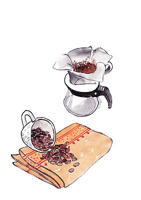 PSD 커피 일러스트 수채화 사람없음 갈색 원두 커피잔 천 번짐 커피가루 핸드드립 국내일러스트 음료 컬러 잔 직물 가루 커피용품 파일형식 효과