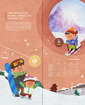 PSD 템플릿 표지디자인 북디자인 출판디자인 여자 남자 내지 어린이 리플렛 스포츠 겨울 2단접지 북커버 가족 레저 스키 스키장 산 팜플렛 세명 운동 눈 스노우보드 다홍색 이미지템플릿 자연요소 계절 컬러 관계 날씨 겨울스포츠 건강 사람 보드_스포츠 파일형식