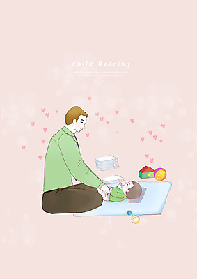 전신 PSD 남자 아들 일러스트 공 사람 앉기 상반신 성인 두명 눕기 블록 이불 육아 아기 아빠 기저귀 딸랑이 육아라이프 부자지간 남성육아휴직 육아대디 싱글대디 한부모가족 국내일러스트 라이프스타일 가족 침구 모션 아기용품 파일형식 육아휴직