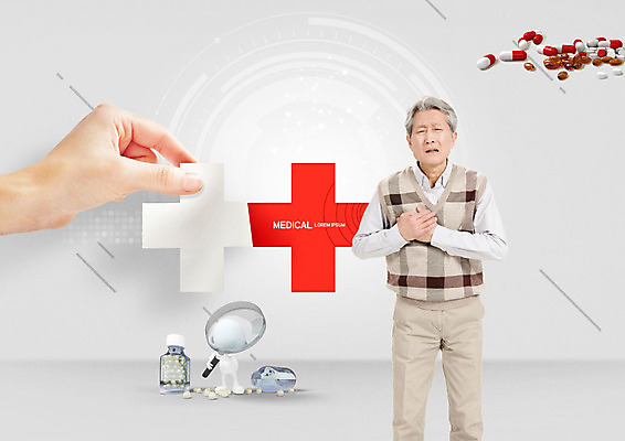 PSD 편집이미지 손 노년 남자 의학 돋보기 스트레스 한명 사람 상반신 앞모습 신체부위 빨간색 알약 약 고통 한국인 찡그림 약병 60대 질병 가슴 가슴통증 십자모양 노인남자한명만 이미지편집 모양 1 감정 뷰포인트 컬러 표정 동양인 성인 십자 병_담는 남자한명만 노인남자만 파일형식