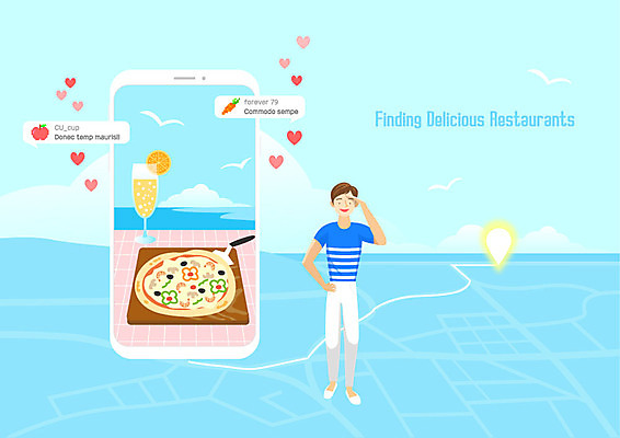 전신 남자 음료 일러스트 갈매기 피자 한명 사람 성인 해변 파란색 스마트폰 하트 검색 위치 약도 맛집 성인남자한명만 국내일러스트 AI파일 모양 1 바다 컬러 지도 조류 패스트푸드 서양음식 핸드폰 스마트기기 남자한명만 성인남자만 파일형식 벡터