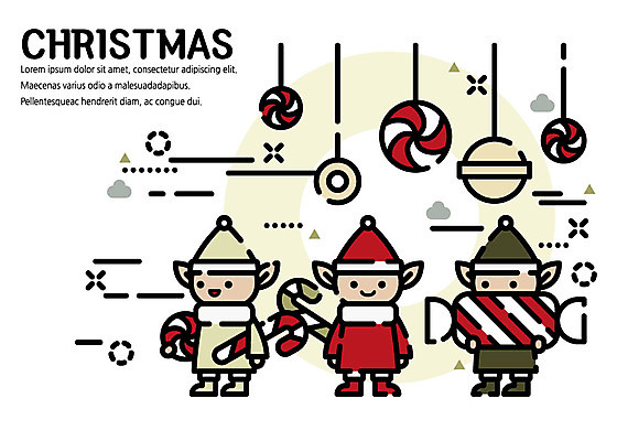 크리스마스 일러스트 요정 따뜻함 막대사탕 사탕 미소 사람없음 귀여움 플랫 감성 크리스마스지팡이 오너먼트 국내일러스트 AI파일 기념일 컨셉 크리스마스장식 지팡이 디저트 표정 파일형식 벡터