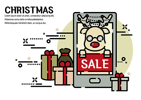 선 크리스마스 일러스트 전구 따뜻함 선물 이벤트 사람없음 선물상자 스마트폰 쇼핑 선글라스 세일 귀여움 루돌프 플랫 감성 국내일러스트 AI파일 기념일 안경 컨셉 사슴 핸드폰 스마트기기 상자 파일형식 벡터