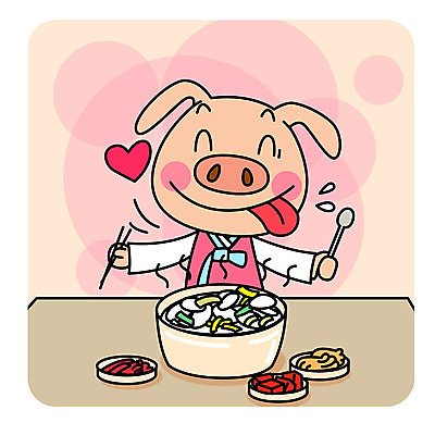 캐릭터 한마리 명절 일러스트 젓가락 새해 사람없음 설날 숟가락 하트 돼지 한복 먹기 즐거움 떡국 돼지캐릭터 맛있는 국내일러스트 일러캐릭터 AI파일 모양 1 한국전통 전통 기념일 감정 한식 동물캐릭터 포유류 모션 수저 전통음식 전통의상 파일형식 벡터