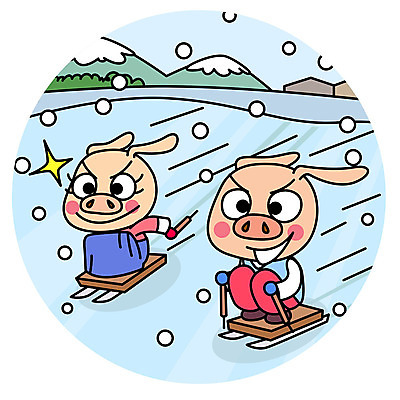 캐릭터 명절 두마리 겨울 일러스트 놀이 새해 사람없음 설날 얼음 눈 돼지 눈송이 한복 즐거움 썰매 빙판 돼지캐릭터 썰매타기 국내일러스트 일러캐릭터 AI파일 자연요소 한국전통 전통 계절 기념일 감정 동물캐릭터 2 포유류 날씨 눈_날씨 전통놀이 전통의상 파일형식 벡터