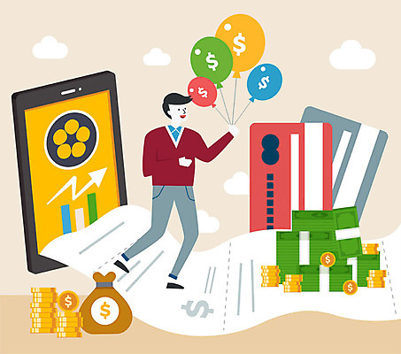 전신 남자 지폐 돈 일러스트 한명 미소 들기 사람 성인 스마트폰 컬러풀 달러 신용카드 돈다발 금화 풍선 영수증 세금 성인남자한명만 연말정산 소득공제 국내일러스트 AI파일 1 컬러 모션 표정 금융 경제 핸드폰 스마트기기 재산 황금 남자한명만 성인남자만 파일형식 벡터