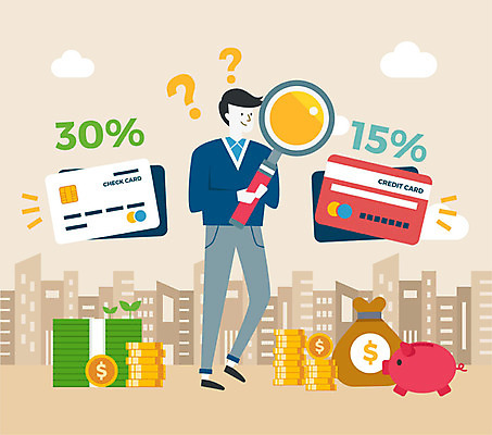 전신 남자 지폐 돈 일러스트 돋보기 한명 사람 빌딩 성인 컬러풀 동전 돼지저금통 물음표 신용카드 퍼센트 돈다발 금화 세금 체크카드 성인남자한명만 연말정산 소득공제 금융의날 국내일러스트 AI파일 1 기호 컬러 건물 금융 경제 저금통 특수기호 재산 황금 남자한명만 성인남자만 파일형식 벡터 법정기념일