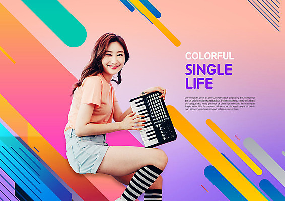 PSD 편집이미지 우먼라이프 응시 여자 선 악기 분홍색 한명 미소 사람 상반신 20대 성인 옆모습 컬러풀 한국인 화려 건반 건반악기 아코디언 싱글라이프 성인여자한명만 이미지편집 1 라이프스타일 시선 음악 뷰포인트 컬러 컨셉 표정 동양인 청년 여자한명만 성인여자만 파일형식