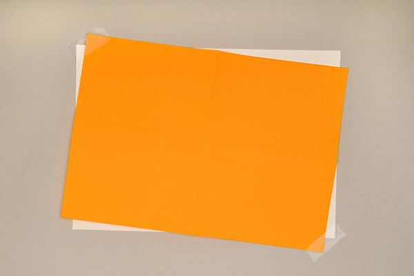 포토 JPG 스튜디오촬영 종이 백그라운드 실내 사람없음 하이앵글 주황색 오브젝트 테이프 도화지 겹침 색지 플랫레이 카피스페이스 국내포토 뷰포인트 컬러 문구용품 내부 공백 플랫 파일형식