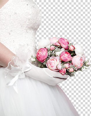 편집이미지 여자 분홍색 부케 웨딩드레스 장갑 결혼 결혼식 상반신 성인 옆모습 신체부위 양손 흰색 PNG 편집소스 손 잡화 드레스 뷰포인트 컬러 꽃다발 사람 이벤트 파일형식
