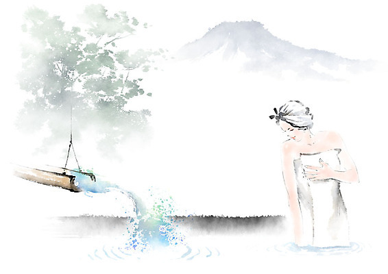 PSD 나무 여자 일러스트 캘리그라피 붓터치 수채화 따뜻함 수묵화 한명 미소 사람 성인 물 수건 온천 성인여자한명만 국내일러스트 자연요소 식물 1 표정 미술 위생용품 스파 여자한명만 성인여자만 파일형식