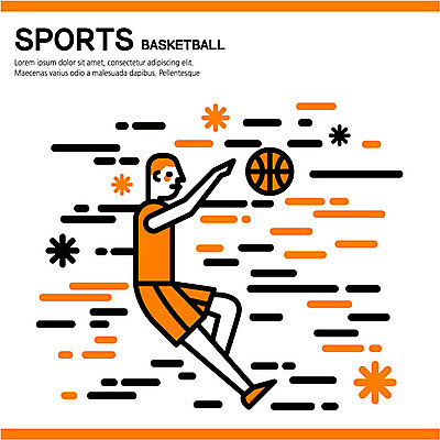 스포츠 일러스트 운동선수 농구 농구공 한명 주황색 농구선수 농구복 국내일러스트 AI파일 1 컬러 공 사람 운동복 구기 파일형식 벡터