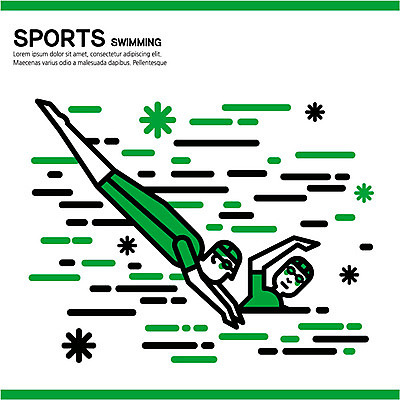 수영복 스포츠 일러스트 운동선수 한명 초록색 수영 물안경 다이빙 수영선수 수영모 다이빙대 국내일러스트 AI파일 1 옷 컬러 사람 수상스포츠 수영용품 수중스포츠 파일형식 벡터