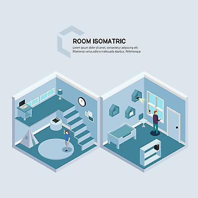 전신 여자 남자 시계 의자 일러스트 창문 책장 선반 텐트 사람 성인 두명 책 노트북 계단 방 복층 아이소메트릭 국내일러스트 AI파일 가구 캠핑도구 전자제품 파일형식 벡터