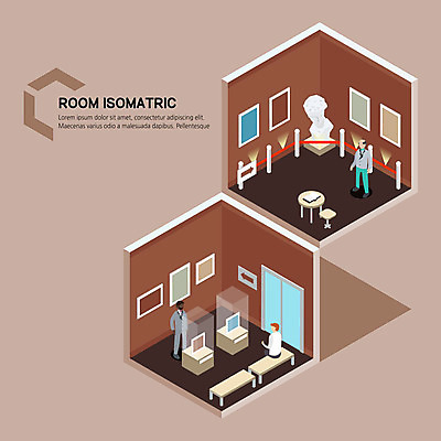 전신 남자 액자 일러스트 사람 성인 세명 조각상 방 미술관 전시회 그림 박물관 작품 아이소메트릭 국내일러스트 AI파일 미술 조형물 전시 파일형식 벡터