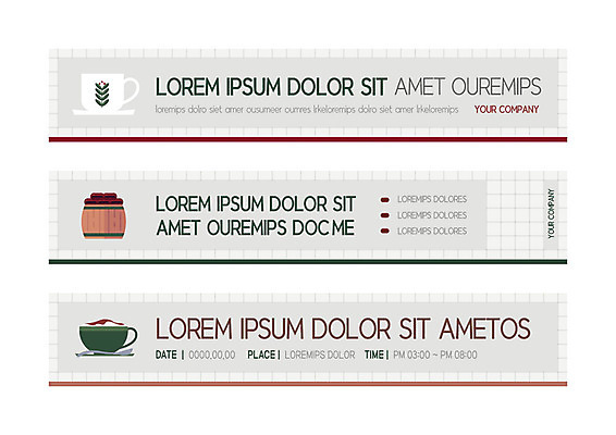 템플릿 배너 배너템플릿 가로배너 커피 사람없음 회색 원두 커피잔 격자 배너세트 이미지템플릿 AI파일 음료 컬러 무늬 잔 가로 세트 파일형식 벡터