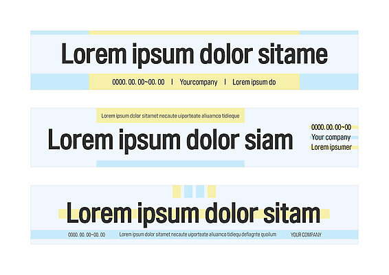 템플릿 배너 배너템플릿 가로배너 하늘색 사람없음 노란색 사각형 배너세트 이미지템플릿 AI파일 도형 컬러 가로 파란색 세트 파일형식 벡터