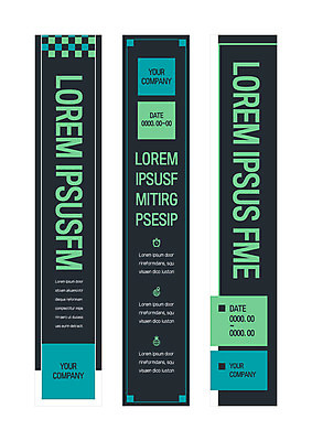 템플릿 배너 배너템플릿 세로배너 사람없음 초록색 사각형 검은색 격자 청록색 배너세트 이미지템플릿 AI파일 도형 컬러 무늬 세로 세트 파일형식 벡터