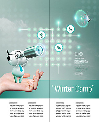 PSD 템플릿 캐릭터 표지디자인 북디자인 손 응시 출판디자인 교육 내지 리플렛 과학 지도 겨울 2단접지 북커버 팜플렛 신체부위 빛 우주 망원경 캠핑 인공위성 로켓 우주비행사 청록색 과학교육 겨울캠프 이미지템플릿 시선 계절 컬러 통신 레저 사람 파일형식